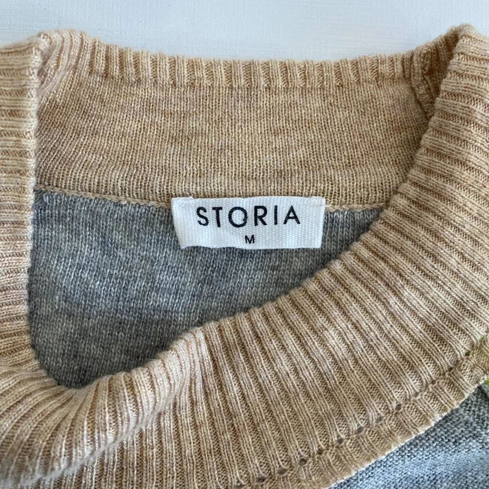 Storia Colorblock Pullover Bat Wing Sweater Womens Medium - Picture 4 of 6